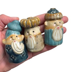 Tre vise mnd - keramikfigur st - lille