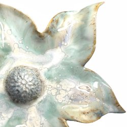 Stor klematis - Keramik blomst vgophng - Mint - 36