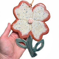 Blomst - keramik blomst vgkunst - plettet