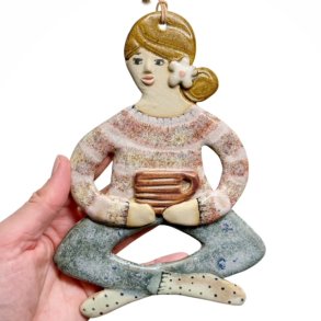 Kaffestund - keramik dame vgophng - Ester