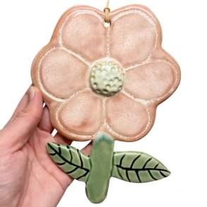 Blomst - keramik blomst vgkunst - Rosa