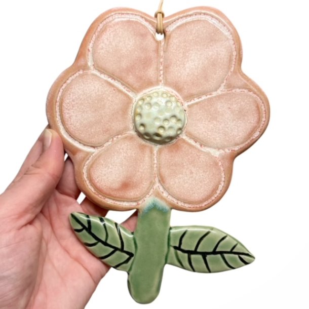 Blomst - keramik blomst vgkunst - Rosa