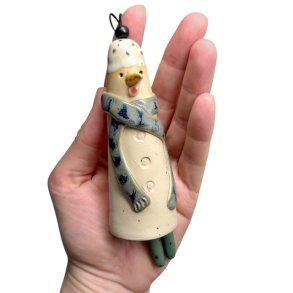 Finurlig klokke - Keramik snemand - 123