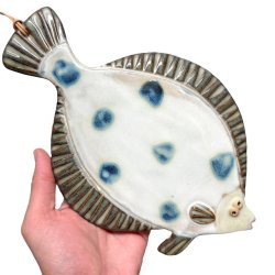 Blsptte - keramik fladfisk til vggen