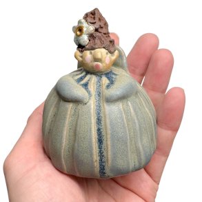 Kugleengel med hjt hr - lille -blgr