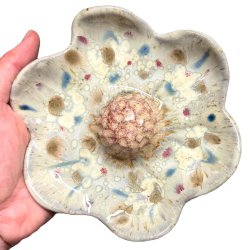 Blomst- Keramik vgophng - Krystal plet - 17