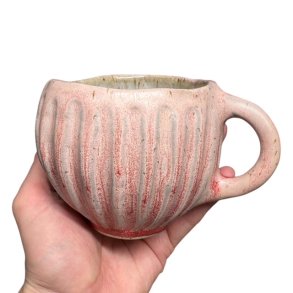 Stor hygge keramik kop - 10 - Rosa