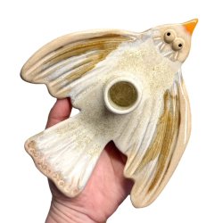 Birdie -keramik lysestage - Rosa