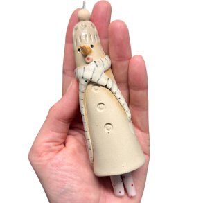 Finurlig klokke - Keramik snemand - 125