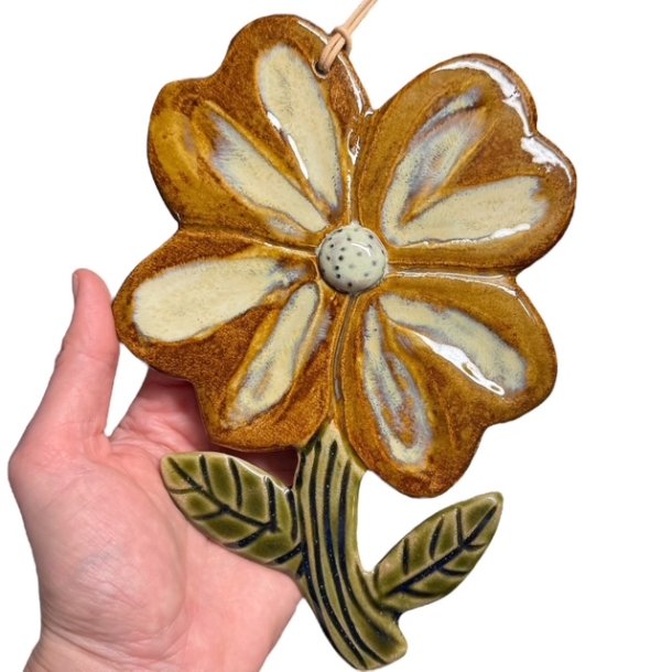 Blomst - keramik blomst vgkunst - Amber