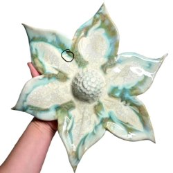 2. sort. Stor Klematis - Keramik blomst vgophng - Grn- 36