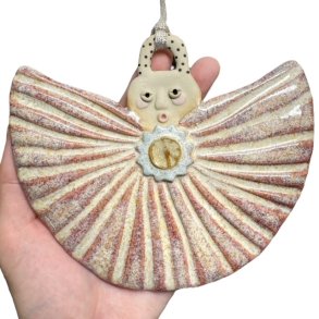 Engel - keramik hnge engel - Rosa