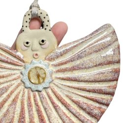 Engel - keramik hnge engel - Rosa