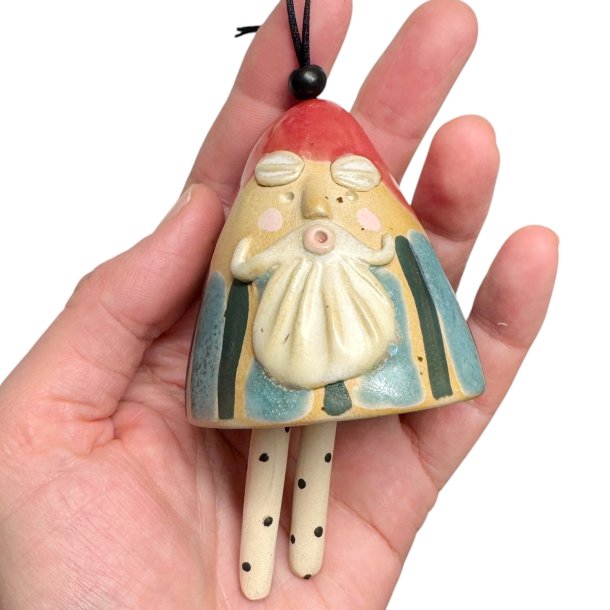 Finurlig klokke - keramik julemand - 118