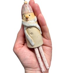 Finurlig klokke - Keramik snemand - 124
