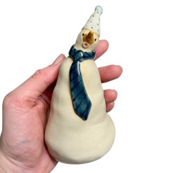 Snemand - keramik figur - bl