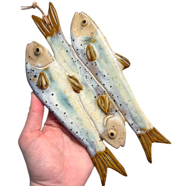 Sardiner i stime - keramik vgophng - Gylden