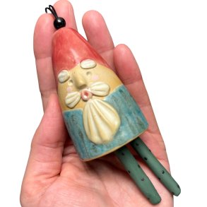 Finurlig klokke - Keramik julemand - 126