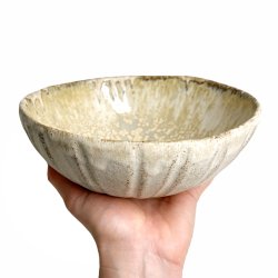 Creme rillet Keramik skl - 19cm