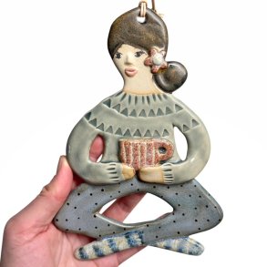 Kaffestund - keramik dame vgophng - Silje