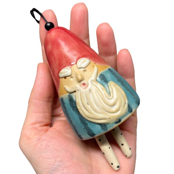 Finurlig klokke - Keramik julemand - 127