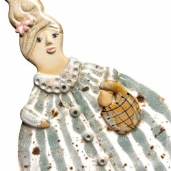 Dame med frakke - keramik vgkunst - Asta