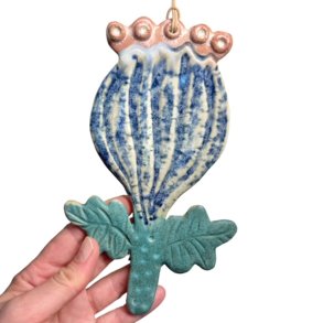 Valmue - keramik blomster vgkunst - Bl spt