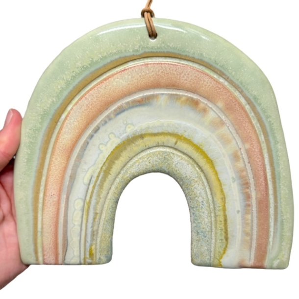 Regnbue - keramik vgophng - Stor 18