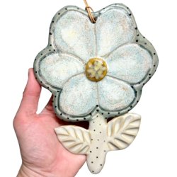 Blomst - keramik blomst vgkunst -Lys