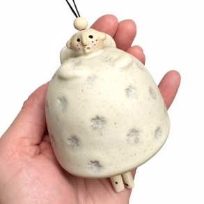 Engel - keramik klokke - Blomst