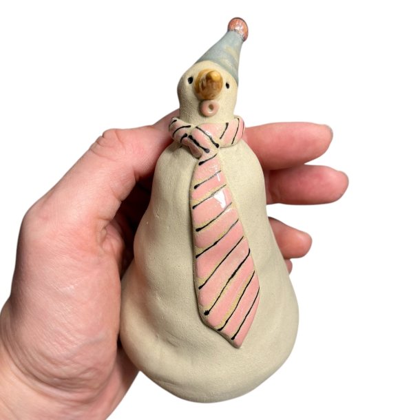 Snemand - keramik figur - pink