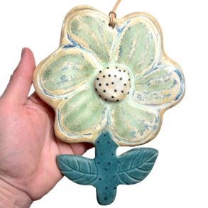 Blomst - keramik blomst vgkunst -grn