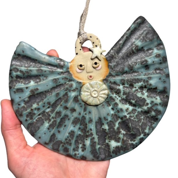 Engel - keramik hnge engel - Grn
