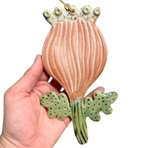 Valmue - keramik blomster vgkunst - Lyserd