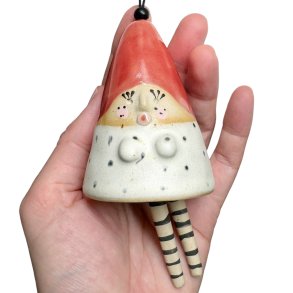 Finurlig klokke - keramik julemor - 115