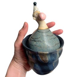 Bubblegum keramikkrukke med lg - Bl