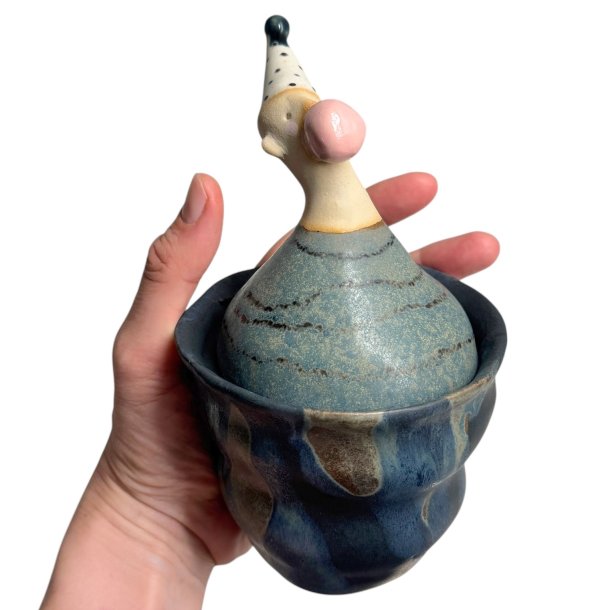 Bubblegum keramikkrukke med lg - Bl