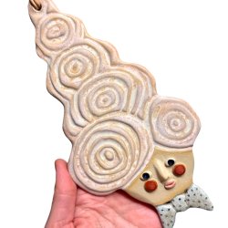 Mademoiselle krlle - keramik vgophng - Rosa