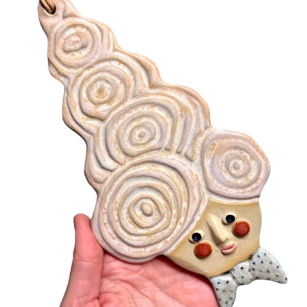 Mademoiselle krlle - keramik vgophng - Rosa