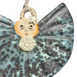 Engel - keramik hnge engel - Grn