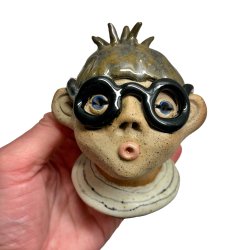 Brille fyr- Keramik buste