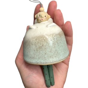 Engel - keramik klokke - Grn