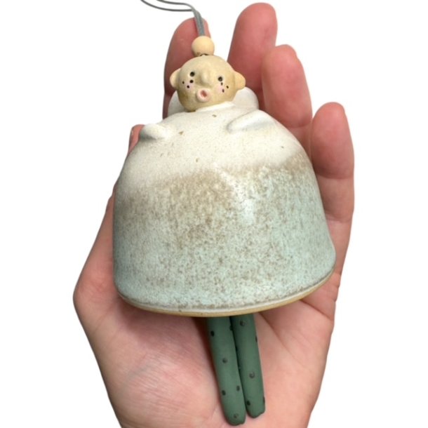 Engel - keramik klokke - Grn