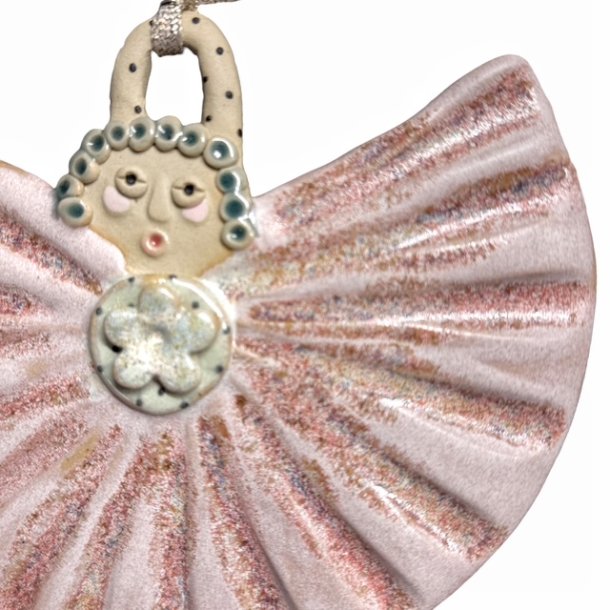 Engel - keramik hnge engel - Rosa