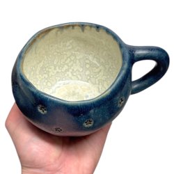 Stor hygge keramik kop - 10 - Bl blomst