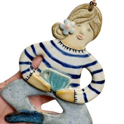 Kaffestund - keramik dame vgophng - Mie