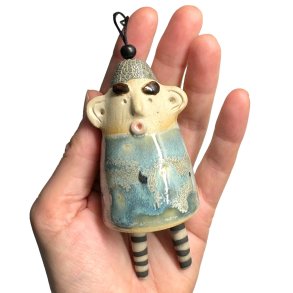 Finurlig klokke - keramikfigur - 96