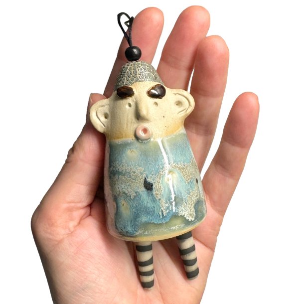 Finurlig klokke - keramikfigur - 96