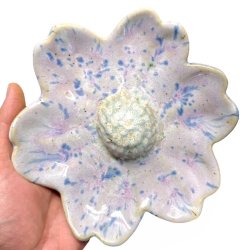 Blomst- Keramik vgophng - Lilla 18