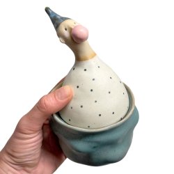 Bubblegum keramikkrukke med lg - Grn